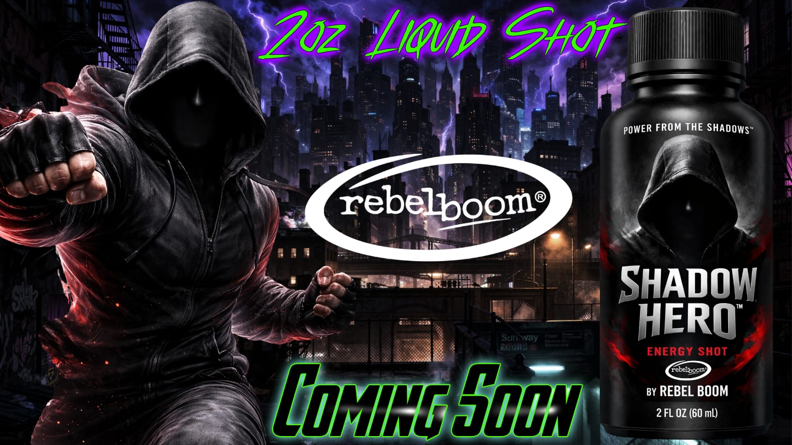 Shadow Hero™ — Rebel Boom Universe 2 oz. Liquid Energy Shot